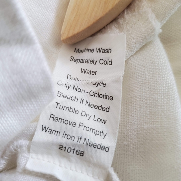 Cabi Jacket Womens Small White Linen Button Up Long Sleeve Mock Collar Coat - Picture 9 of 12